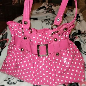 Awesome Bubble Gum Pink Polka Dot Purse!
